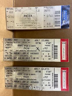 PHISH ticket stub lot of 19 2009-2018 Tour Memorabilia Concert Fall & Summer