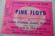 Pink Floyd 1973 Original Concert Ticket Stub Dark Side Of The Moon Tour, Tampa