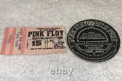 PINK FLOYD 1977 CONCERT TICKET FIELD PASS ROGER WATERS DAVID GILMOUR Ephemera US