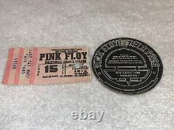 PINK FLOYD 1977 CONCERT TICKET FIELD PASS ROGER WATERS DAVID GILMOUR Ephemera US