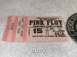 PINK FLOYD 1977 CONCERT TICKET FIELD PASS ROGER WATERS DAVID GILMOUR Ephemera US