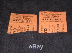 Pink Floyd 1977 Concert Ticket Stub Portland Coliseum Oregon Animals Tour