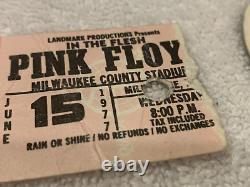 PINK FLOYD 1977 CONCERT TICKET STUB and FIELD PASS ROGER WATERS DAVID GILMOUR