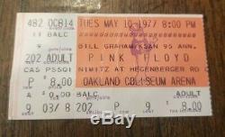 PINK FLOYD 1977 Concert Ticket Stub Oakland Coliseum arena Rare