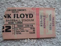 PINK FLOYD 1977 Original CONCERT TICKET STUB Animals Tour Miami