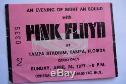 PINK FLOYD 1977 Original CONCERT TICKET STUB Animals Tour Tampa