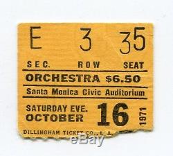 PINK FLOYD Concert Ticket Stub 10-16-1971 Santa Monica California Meddle Tour