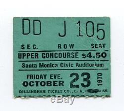 PINK FLOYD Concert Ticket Stub 10-23-1970 Santa Monica CA Atom Heart Mother RARE