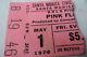 Pink Floyd Original 1970 Concert Ticket Stub Santa Monica Civic, L. A