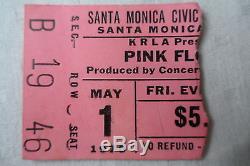 PINK FLOYD Original 1970 CONCERT Ticket STUB Santa Monica Civic, L. A