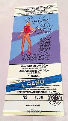 PINK FLOYD ROGER WATERS Concert Ticket UNUSED Stub July 1,1984 FRANKFURT GERMANY
