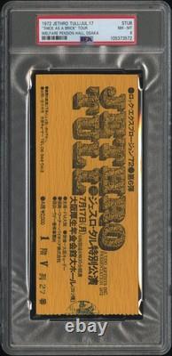 POP 1 Japanese PSA 8 Jethro Tull Concert TICKET Stub 1972 tour OSAKA with PROGRAM