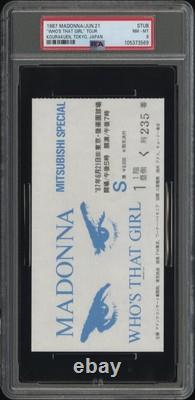 POP 1 Japanese PSA 8 Madonna CONCERT TICKET Stub 1987 Whos That Girl Tour ICONIC
