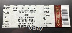 PRINCE LAST SHOW UNUSED Concert Ticket Stub April 13, 2016 FOX ATLANTA GEORGIA