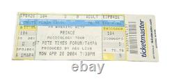 PRINCE Musicology Tour Concert Ticket Stub Tampa Times Forum 4/26/04 Rare