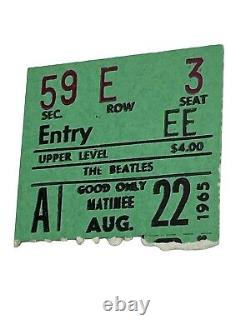 Pair (2) RARE 1965 Vintage Beatles Concert Ticket Stubs PORTLAND OREGON