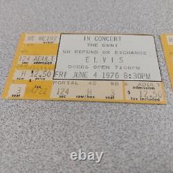 Pair ELVIS 1976 Concert Ticket Stub The Omni Atlanta Adjacent June 4 VG READ