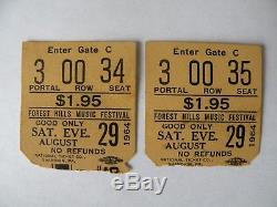 Pair of Original 1964 Beatles Forest Hills Music Festival Concert Ticket Stubs