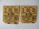 Pair Of Original 1964 Beatles Forest Hills Music Festival Concert Ticket Stubs