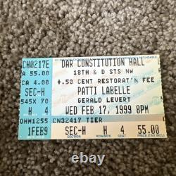 Patti Labelle Concert Ticket Stub Mar 14 1998 Dar Constitution Hall