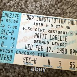 Patti Labelle Concert Ticket Stub Mar 14 1998 Dar Constitution Hall