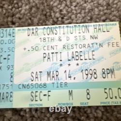 Patti Labelle Concert Ticket Stub Mar 14 1998 Dar Constitution Hall