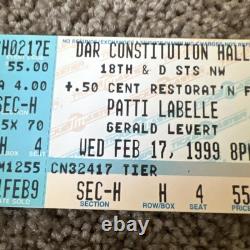 Patti Labelle Concert Ticket Stub Mar 14 1998 Dar Constitution Hall