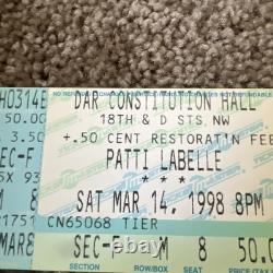 Patti Labelle Concert Ticket Stub Mar 14 1998 Dar Constitution Hall
