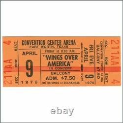 Paul McCartney 76 Wings Over America Fort Worth Texas Concert Ticket Stub (USA)