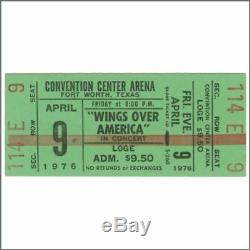 Paul McCartney 76 Wings Over America Fort Worth Texas Concert Ticket Stub USA