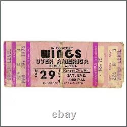 Paul McCartney & Wings 1976 Kemper Arena Kansas City Concert Ticket Stub (USA)