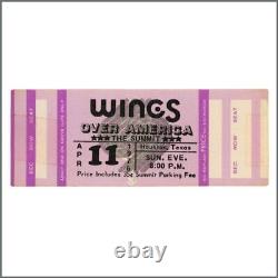 Paul McCartney & Wings 1976 The Summit Houston Concert Ticket Stub (USA)