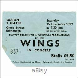 Paul McCartney & Wings 1979 Wings Tour Programme & Concert Ticket Stub (UK)