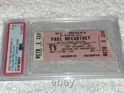 Paul Mccartney Psa Nyc 1992 Mtv Up Close Concert Taping Ticket Stub Beatles USA