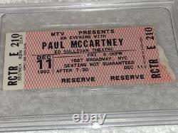 Paul Mccartney Psa Nyc 1992 Mtv Up Close Concert Taping Ticket Stub Beatles USA