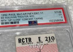 Paul Mccartney Psa Nyc 1992 Mtv Up Close Concert Taping Ticket Stub Beatles USA