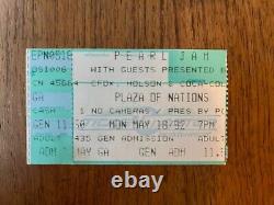 Pearl Jam concert ticket stub Vancouver BC May 18th, 1992 Plaza of Nations
