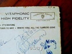 Peter Paul and Mary hi-fi album Autographed at 1964 concert, with my ticket stub