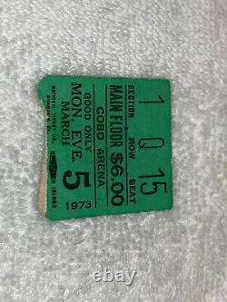 Pink Floyd 1973 Concert Ticket Stub Detroit Cobo Hall Dark Side Of The Moon Tour