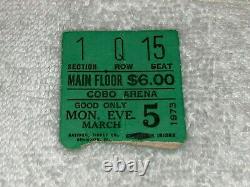 Pink Floyd 1973 Concert Ticket Stub Detroit Cobo Hall Dark Side Of The Moon Tour