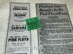 Pink Floyd 1973 Concert Ticket Stub Detroit Cobo Hall Dark Side Of The Moon Tour