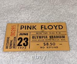 Pink Floyd 1975 Concert Ticket Stub Roger Waters David Gilmour Olympia Stadium