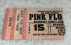 Pink Floyd 1977 Concert Ticket Stub In The Flesh Roger Waters David Gilmour USA