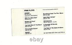 Pink Floyd 1977 Unused Zurich Switzerland Concert Ticket Febuary 3