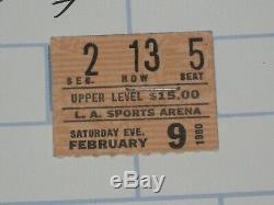 Pink Floyd 1980 Concert Ticket Stub & Programthe Wall Tourlos Angeles2/9/80