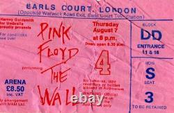 Pink Floyd 1980 The Wall Concert Ticket Stub-earls Court London-waters/gilmour