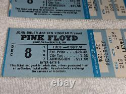 Pink Floyd 2 Concert Ticket Stubs Kingdome David Gilmour Rick Wright Dave Mason