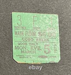 Pink Floyd 3-5-1973 Concert Ticket Stub Cobo Arena MI Dark Side of the Moon Tour