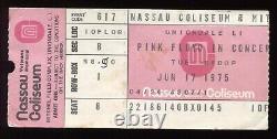 Pink Floyd 6-17-1975 Concert Ticket Stub New York Wish You Were Here Front Row