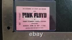 Pink Floyd Original Tampa Stadium, Tampa, Fl Concert 1977 Animals Ticket Stub